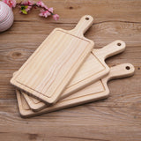 2 Size Natural Kitchen Chopping Blocks Bread Pallet With Handle Baking Cutting Board Wooden Board