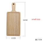 2 Size Natural Kitchen Chopping Blocks Bread Pallet With Handle Baking Cutting Board Wooden Board