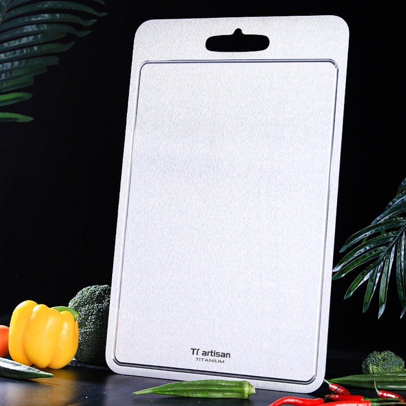 Pure Titanium Cutting Board Household Thickened Cutting Board With Groove