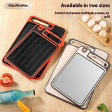 304 Stainless Steel Cutting Board With Sharpener Chopping Board Double-sided Available
