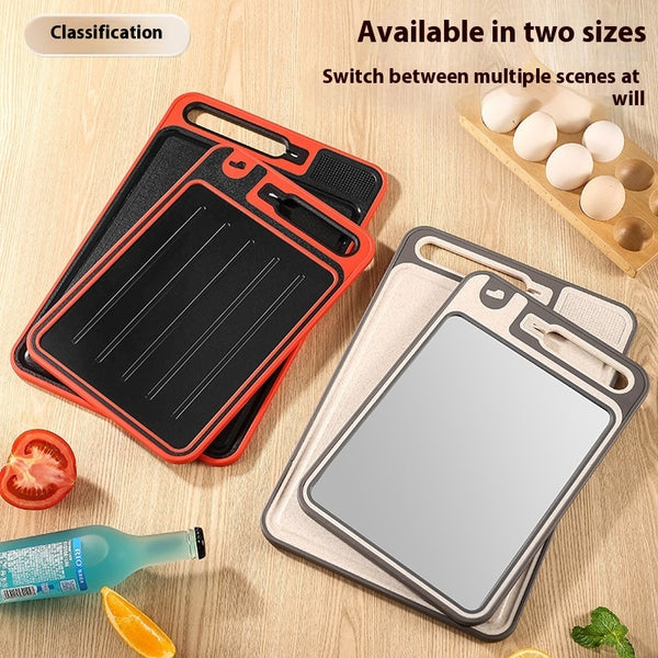 304 Stainless Steel Cutting Board With Sharpener Chopping Board Double-sided Available