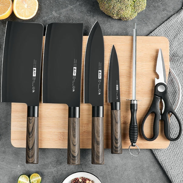 Anti-rust Black Blade Knives Kitchen Suit Household