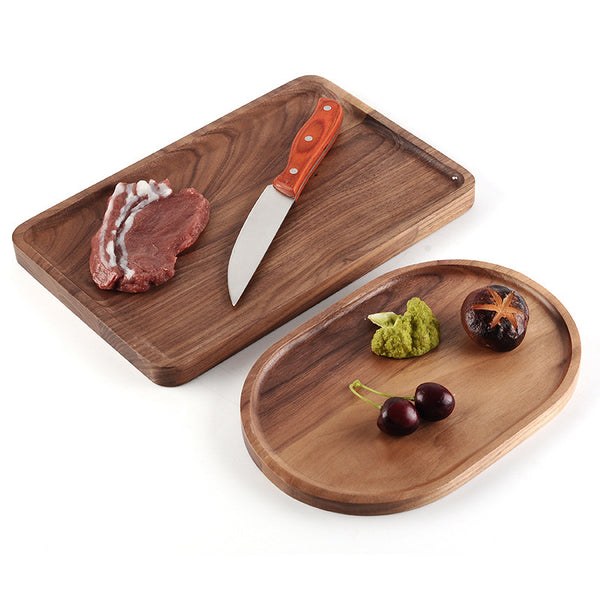 European Style Black Walnut Kitchen Chopping Western Steak Board