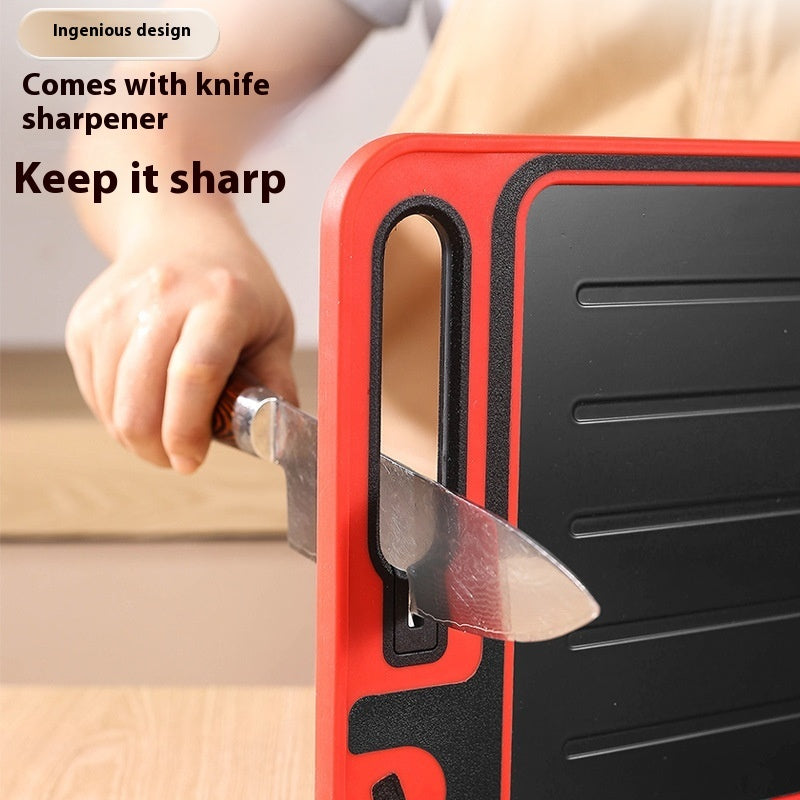 304 Stainless Steel Cutting Board With Sharpener Chopping Board Double-sided Available