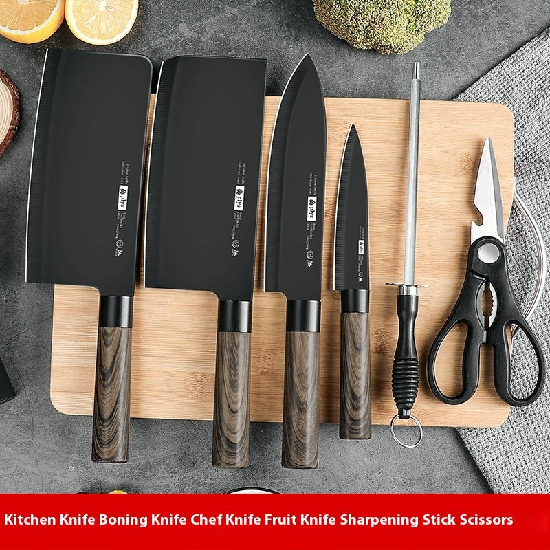 Anti-rust Black Blade Knives Kitchen Suit Household